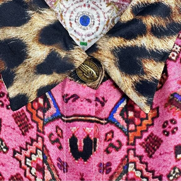 Camilla Slim Fit Long Sleeve ShirtLotus Lovers Size L #0005 - Picture 9 of 11